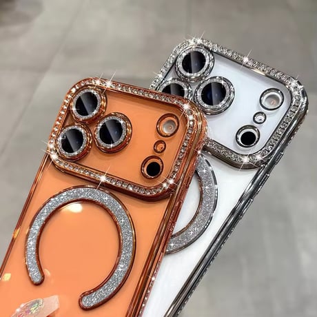 L62326 MagSafe対応 ジュエルラインストーン iPhoneケース