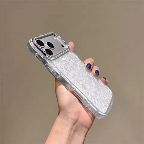 S75699 シェルストーンクリアiPhoneケース