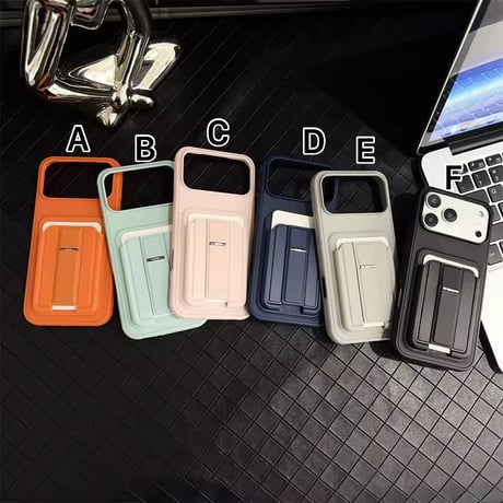 K22971 マットカラー 収納×スタンド iPhoneケース