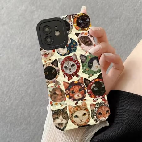 S74768 おめかしキャットiPhoneケース