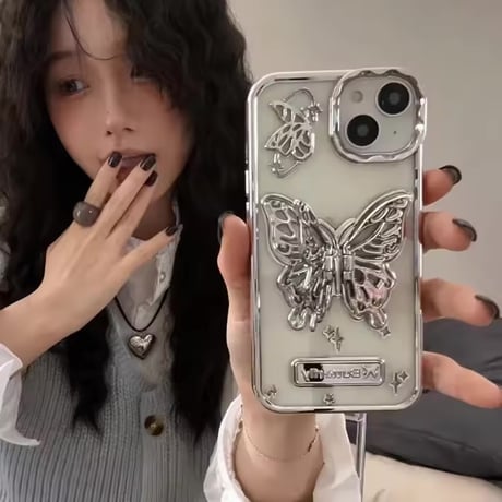 S75337 立体バタフライiPhoneケース