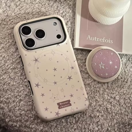 K23046 きらめきスターグリップ付き iPhoneケース（MagSafe対応）