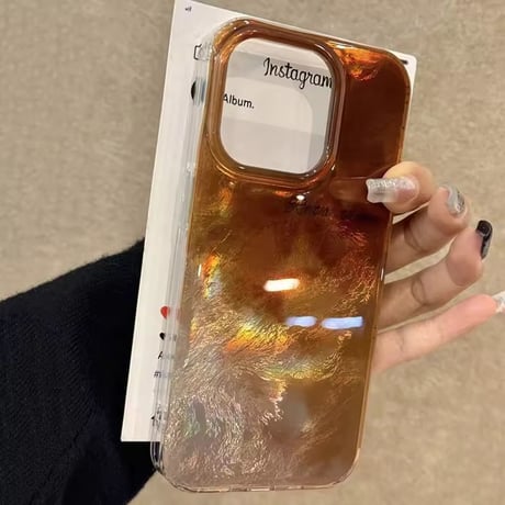 S75142 オーロラマーブルのクリア iPhoneケース