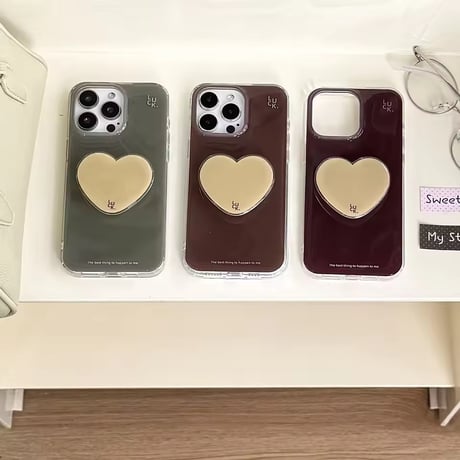 K22914 ハートグリップ付き iPhoneケース