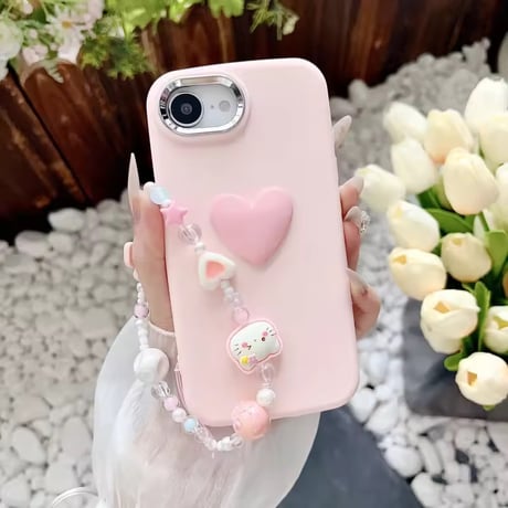 K22917 3Dハートカラフル iPhoneケース