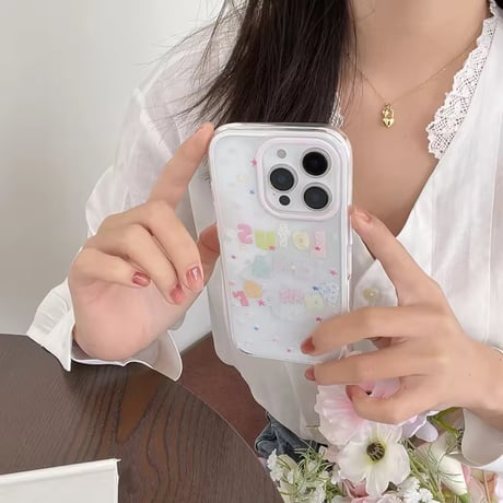 L62231 カラフルスターアルファベットiPhoneケース