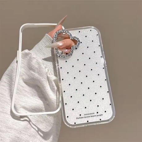 S74971 ビジューカメラリング ドットiPhoneケース