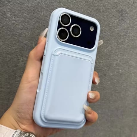 K23107 カードポケット付きシンプルiPhoneケース