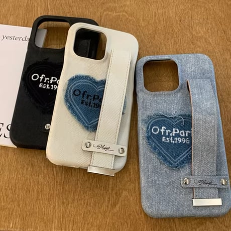 K22610 パリラベルハンドストラップ iPhoneケース