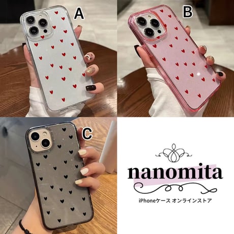 S75264 きらめきハートクリアiPhoneケース