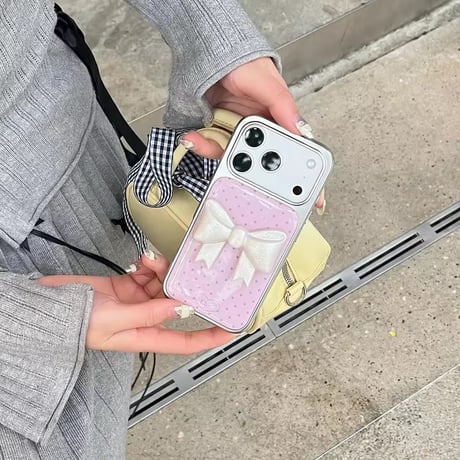 S75212 クラシカルリボン ガーリーiPhoneケース