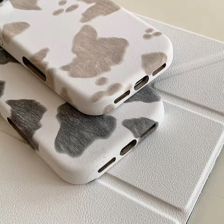 S75219 ニュアンスカウ柄 ミニマルiPhoneケース