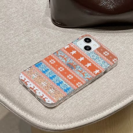 K22649 クリスマスニット柄 iPhoneケース