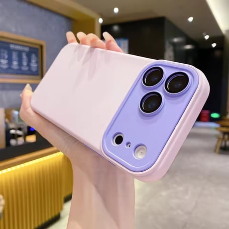 S75494 バイカラーパステルシリコンiPhoneケース