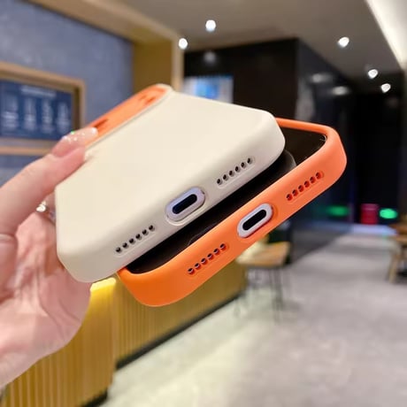 S75494 バイカラーパステルシリコンiPhoneケース