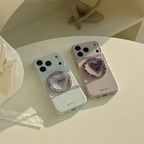 K23025 ハートソケット付き パステルiPhoneケース