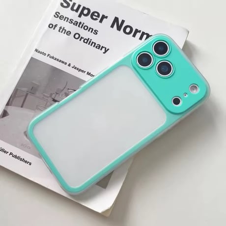 L62426 カラーフレームマットクリアiPhoneケース