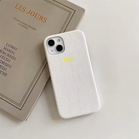 名入れオリジナルケース S74539 クロコ風レザーオーダーiPhoneケース