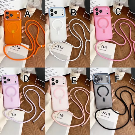 K23037 MagSafe対応ストラップ付きマットiPhoneケース