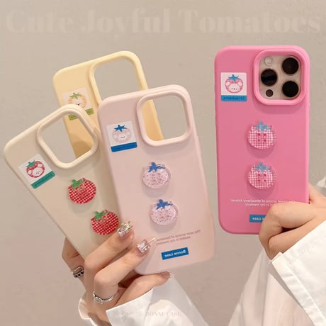 S74673 ストロベリーチェックiPhoneケース