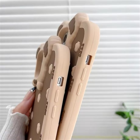 S74496 くまみみ×ぷに肉球iPhoneケース