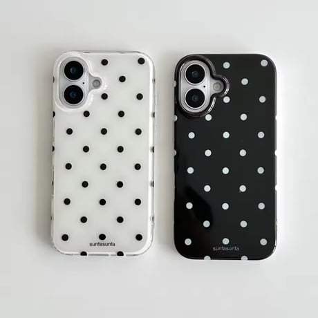 S75039 モノトーンドットクリアiPhoneケース