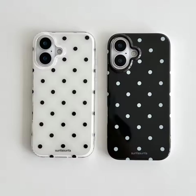S75039 モノトーンドットクリアiPhoneケース | nanomita