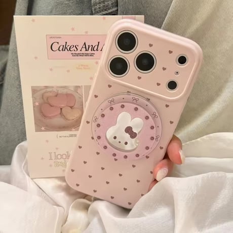 K23118 ラビットハート MagSafeグリップ付き iPhoneケース