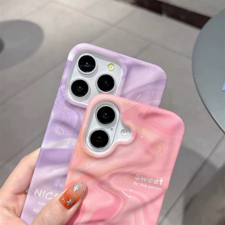 S74238 つやぷるマーブルiPhoneケース