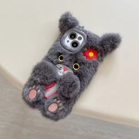 S74410 ふわもこアニマル抱っこiPhoneケース