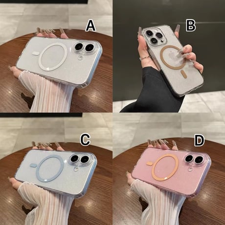 【即納商品】L62184 グリッターMagSafe対応 iPhoneケース