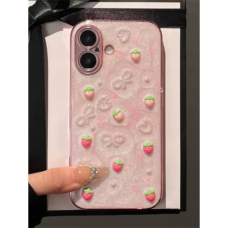 S74426 いちごスイートデコ iPhoneケース