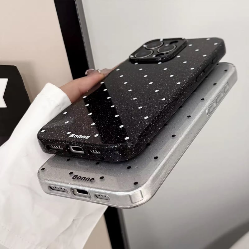 S74758 キラキラドットiPhoneケース | nanomita