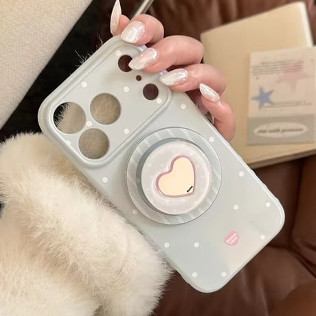 K23095 ハートグリップドットiPhoneケース