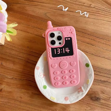 S75623 レトロコールピンク iPhoneケース