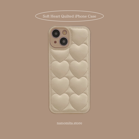 S73749 Soft Heart Quilted iPhone Case