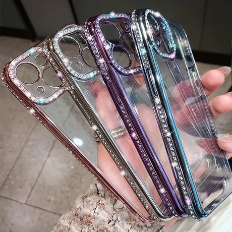 【即納商品】L61376 Sparkle Frame Clear Case（スパークルフレームクリアケース）