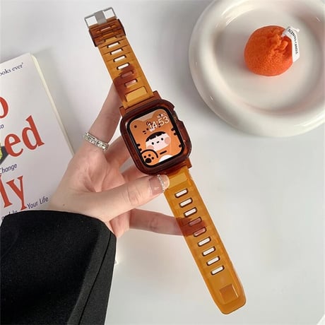 N00112 カフェカラー クラッシュベゼル Apple Watchベルト