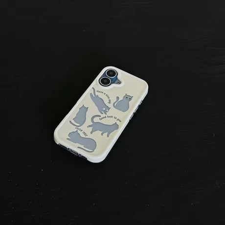 S75187 ゆるねこシルエット iPhoneケース