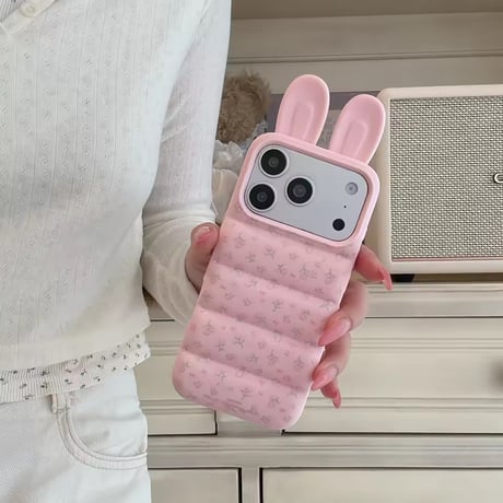 S75514 小花柄うさみみiPhoneケース