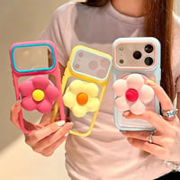 K23192 フラワーMagSafeグリップ付き クリアiPhoneケース