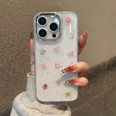 S74636 きらきらフラワーパレード iPhoneケース