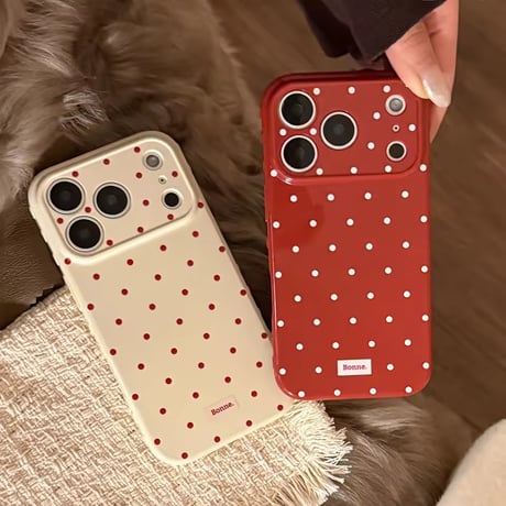 S75312 ハートサイド ドットiPhoneケース