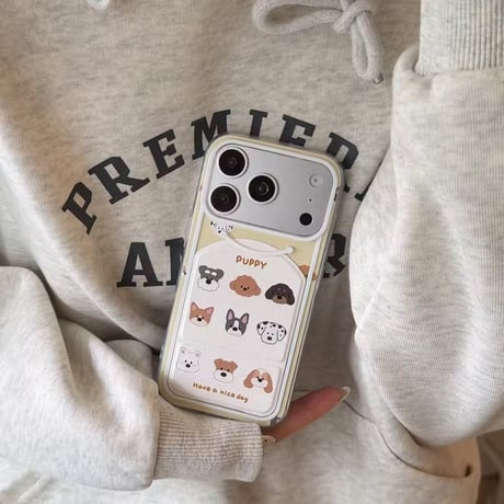 K23089 わんこフェイススタンドiPhoneケース