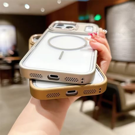 L62338 メタリックフレーム MagSafe対応 iPhoneケース