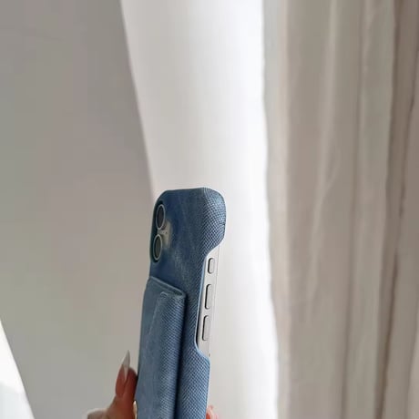 K22811 デニムポケット付きショルダーiPhoneケース