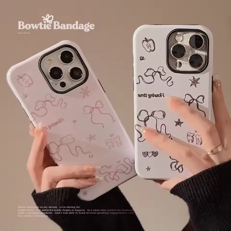 S75582 ゆるリボンドローイングiPhoneケース
