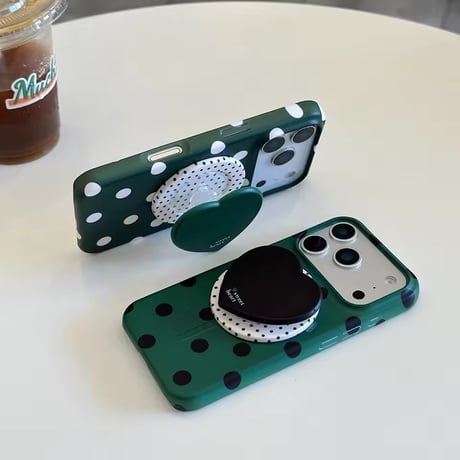K23105 ハートグリップ MagSafe対応ドットiPhoneケース