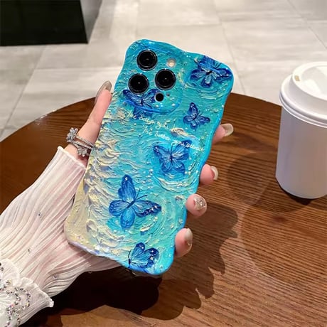 S75104 立体風バタフライiPhoneケース