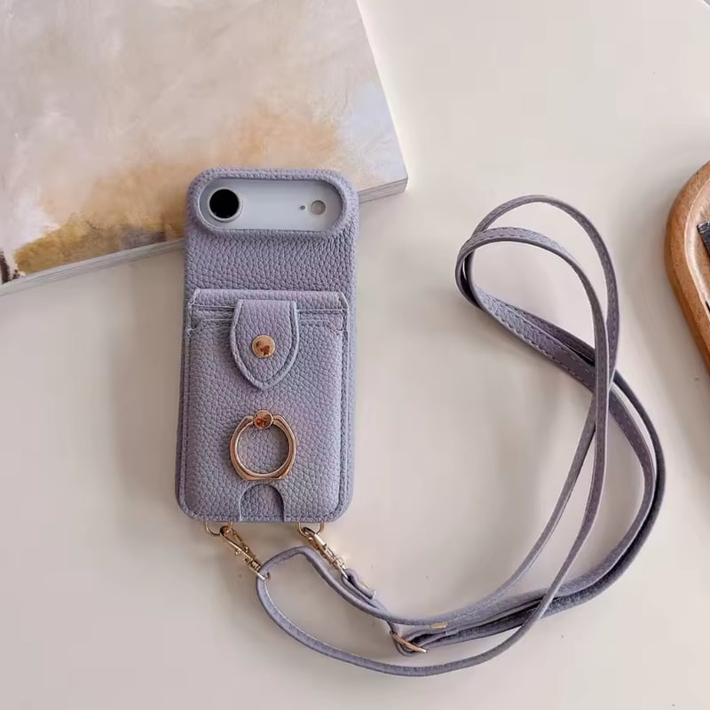 K22925 ミラー＆カードポケット付きショルダーiPhoneケース